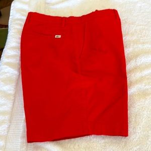 Lacoste regular fit shorts size 32 color red
